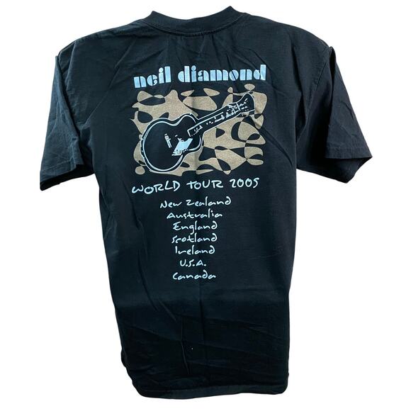 2005 Neil Diamond World concert tour double sided T shirt L Perfect shape - Picture 2 of 8